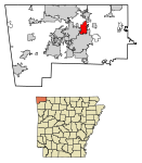 Benton County Arkansas Incorporated and Unincorporated areas Little Flock Highlighted 0540120